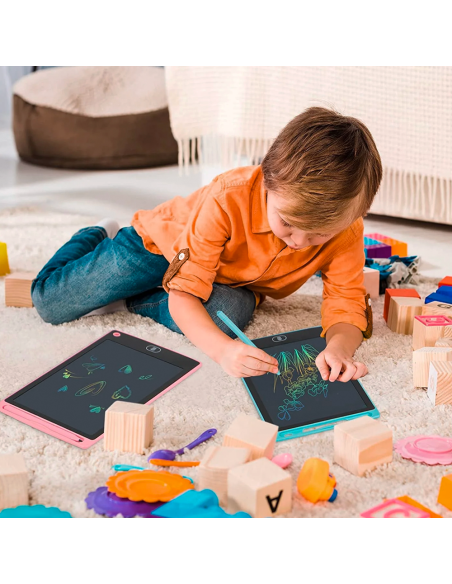 Tableta de escritura borrable de pizarra electrónica LCD de 12" para niños