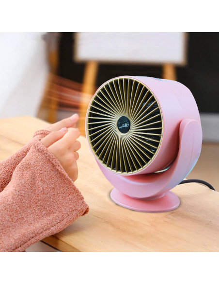 Miniventilador eléctrico estufa de escritorio de mesa 900W con inclinación