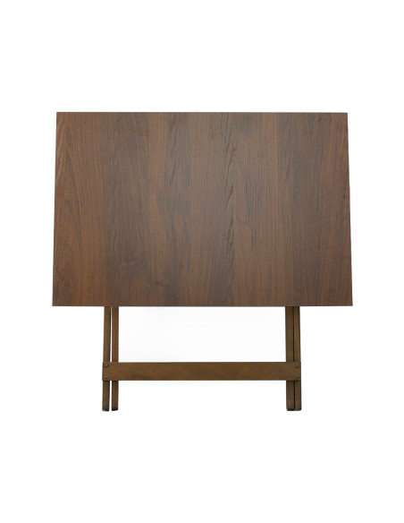 Mesa de Jardín en Madera Formica 60x90 F2011 NOGAL Plegable Ahorra Espacio