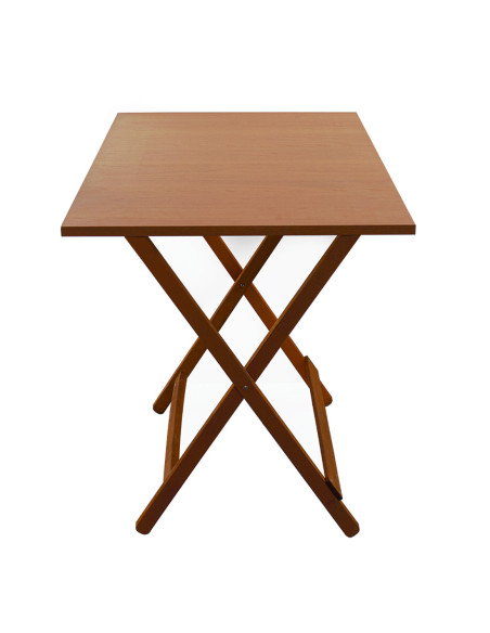 Mesa de Jardín en Madera Formica 60x90 F2069 CEREZO Plegable Ahorra Espacio