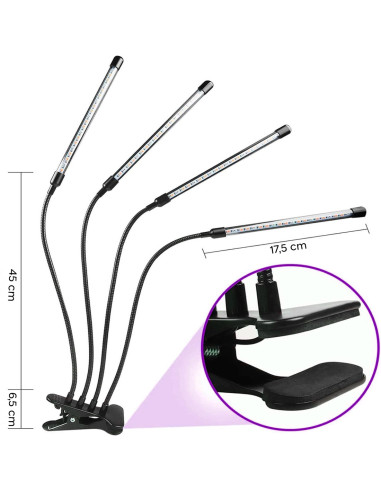 Lámpara LED Cultivo Plantas Iluminación Indoor...