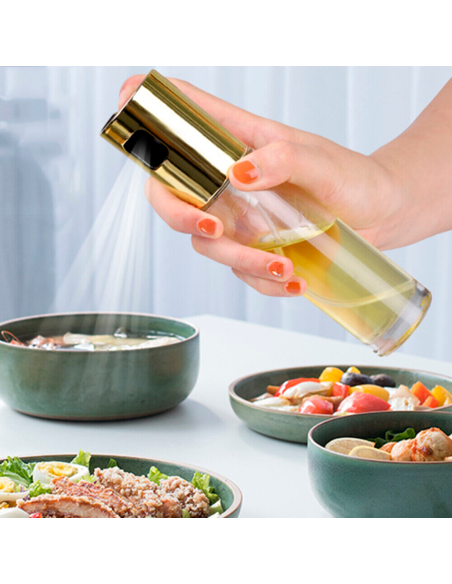Dispensador Aceite en Spray Nebulizador 100 ml de Vidrio para Freidora de Aire