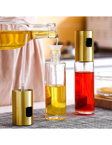 Dispensador Aceite en Spray Nebulizador 100 ml de Vidrio para Freidora de Aire