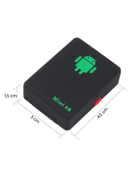 Mini localizador GPS de bolsillo con tarjeta GPRS GSM SIM, antirrobo portátil