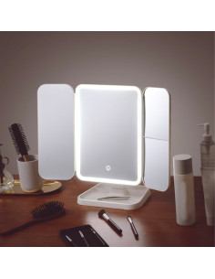 Espejo Cosmético LED Make UP Recargable Zoom 3x Diseño... 2