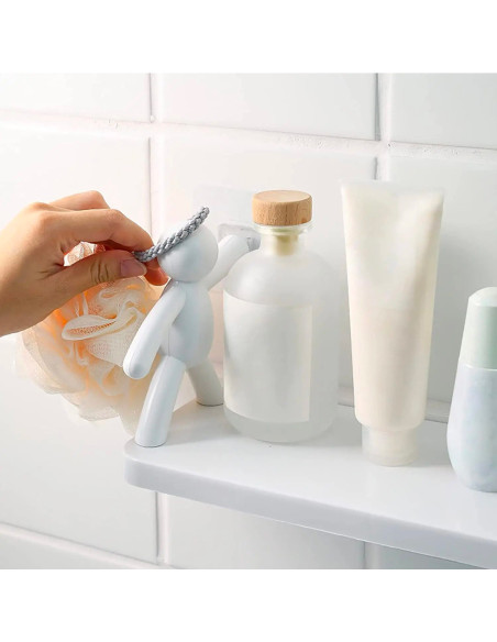 Estantería Organizadora de Pared sin Perforaciones para Baño y Cocina