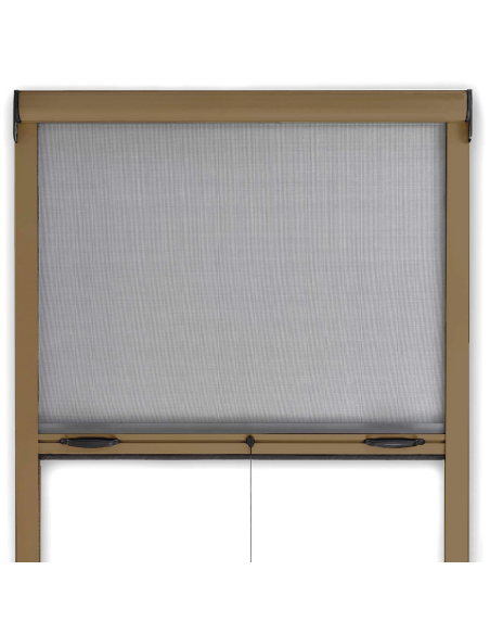 Mosquitera enrollable 120x170cm Reducible Kit para Ventana y Marco de Aluminio