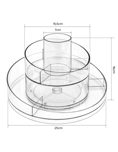 Organizador maquillaje transparente Contenedor...