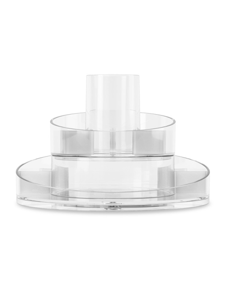 Organizador maquillaje transparente Contenedor giratorio 360° ahorrador espacio