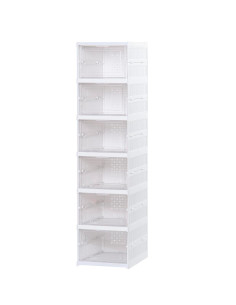 Zapatero 6 cajas contenedor plegable apilable organizadores de zapatos