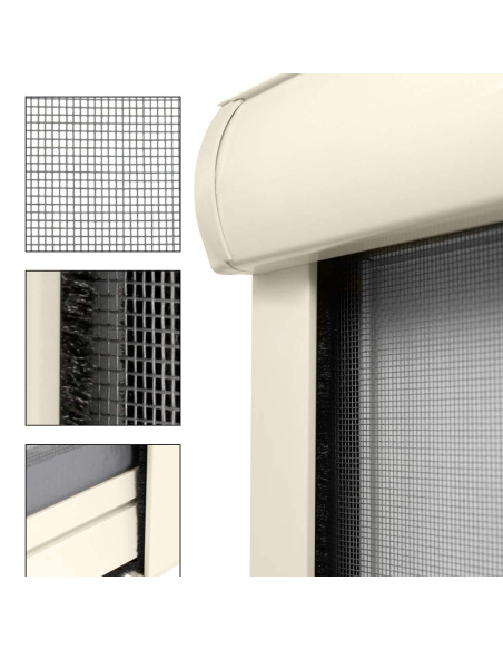 Mosquitera Enrollable 160X170 Kit Reducible para Ventana con Marco de Aluminio