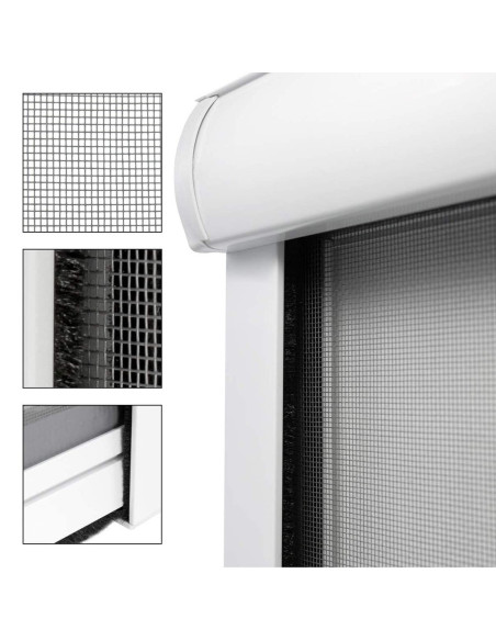 Mosquitera Enrollable 160X170 Kit Reducible para Ventana con Marco de Aluminio