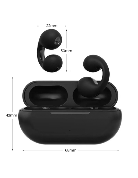 Auriculares inalámbricos Bluetooth Recargables Conducción Ósea Clip para Oreja