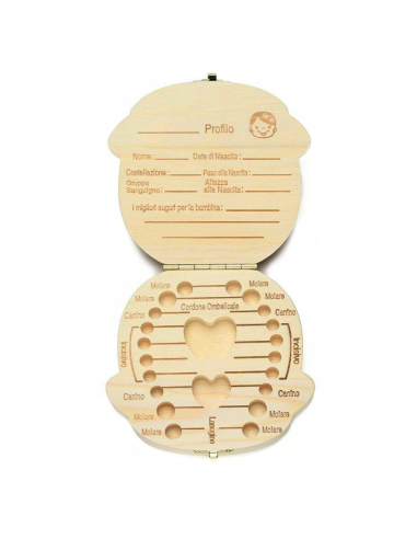 4221 Cajita de madera para guardar los dientes...