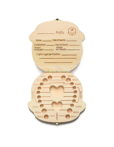 4221 Cajita de madera para guardar los dientes...