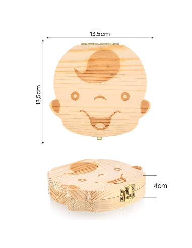 4221 Cajita de madera para guardar los dientes...