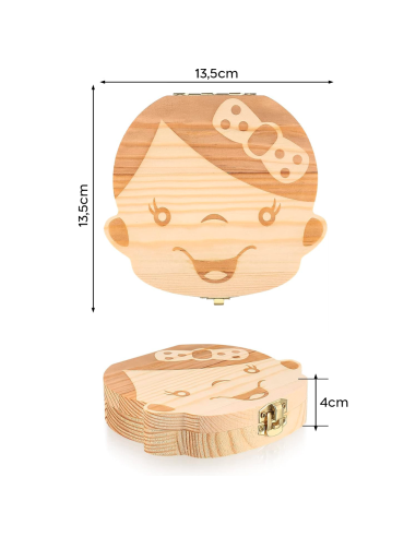 4221 Cajita de madera para guardar los dientes...