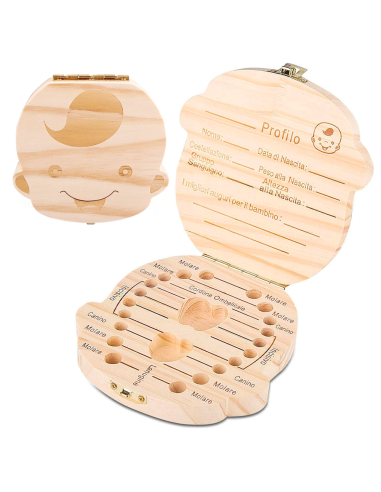 4221 Cajita de madera para guardar los dientes...