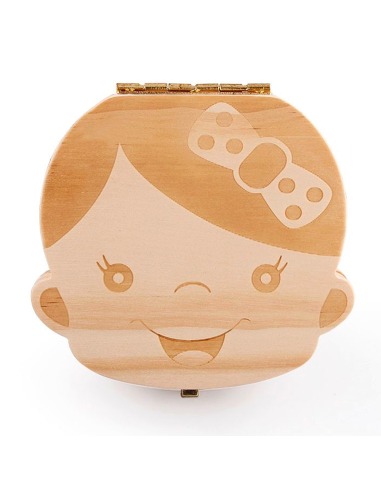 4221 Cajita de madera para guardar los dientes...