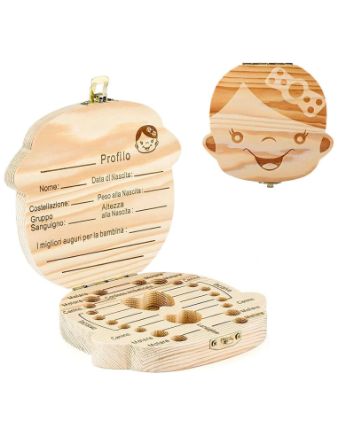 4221 Cajita de madera para guardar los dientes...