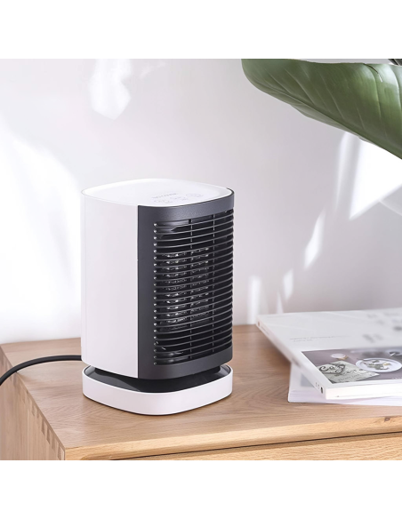 Mini Estufa Eléctrica Portátil 950W Escritorio Ventilador Calefactor Oscilante