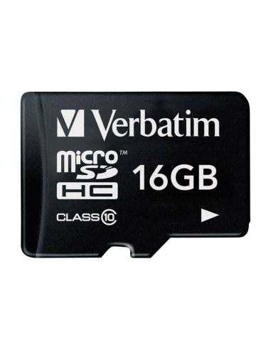 Tarjeta de memoria micro SD VERBATIM MicroSDHC Clase 10 Capacidad 16 GB