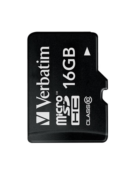 Tarjeta de memoria micro SD VERBATIM MicroSDHC Clase 10 Capacidad 16 GB