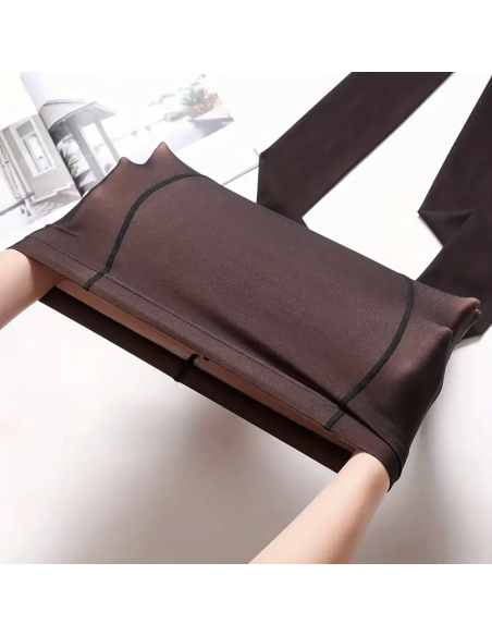 Mallas térmicas de invierno con efecto transparente de medias para mujer 180 den