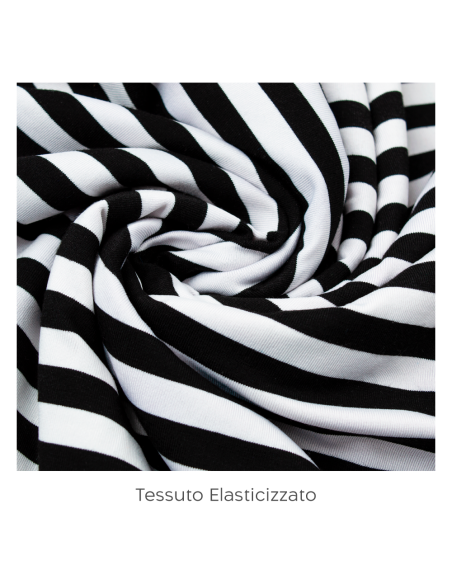 Camiseta tirantes térmica para mujer con interior forro polar elástico a rayas