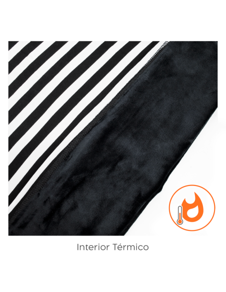 Camiseta térmica de tirantes para mujer interior de forro polar elástico a rayas