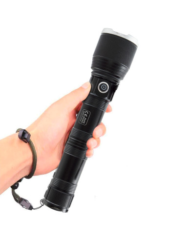 Linterna LED Potente Batería de Litio USB...