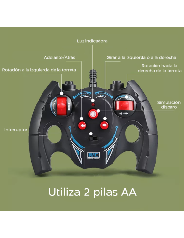 Tanque Juguete con Control Remoto a Escala 1:30...