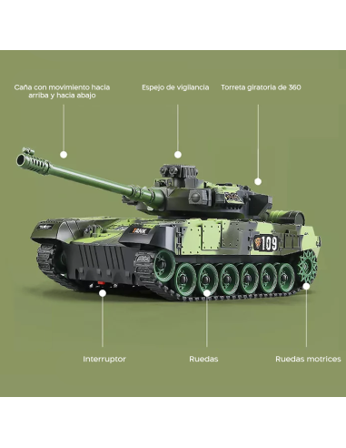 Tanque Juguete con Control Remoto a Escala 1:30...