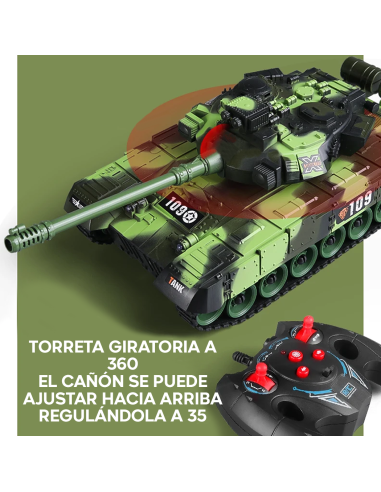 Tanque Juguete con Control Remoto a Escala 1:30...