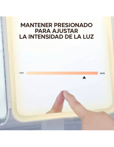 Espejo Cosmético LED Make UP Recargable Zoom 3x...