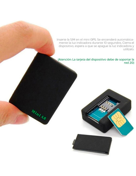 Mini localizador GPS de bolsillo con tarjeta GPRS GSM SIM, antirrobo portátil