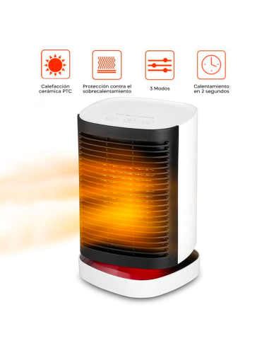 Mini Estufa Eléctrica Portátil 950W Escritorio...