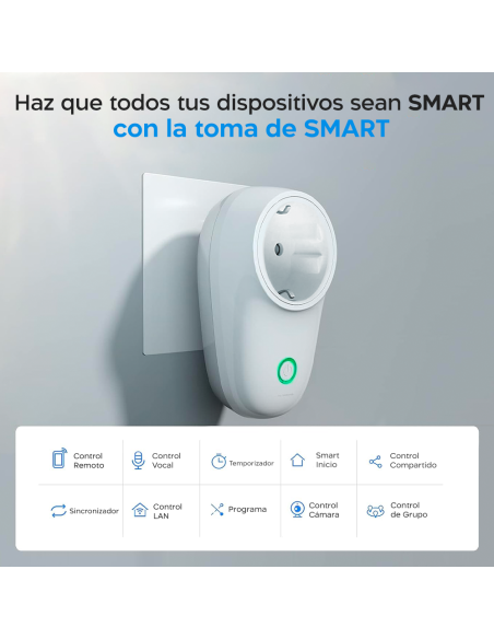 Enchufe Inteligente SONOFF S26 Wi-Fi para iOS y Android en Red Doméstica
