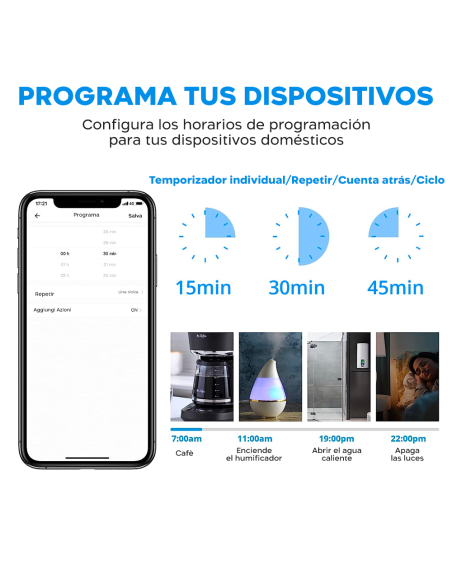 Enchufe Inteligente SONOFF S26 Wi-Fi para iOS y Android en Red Doméstica