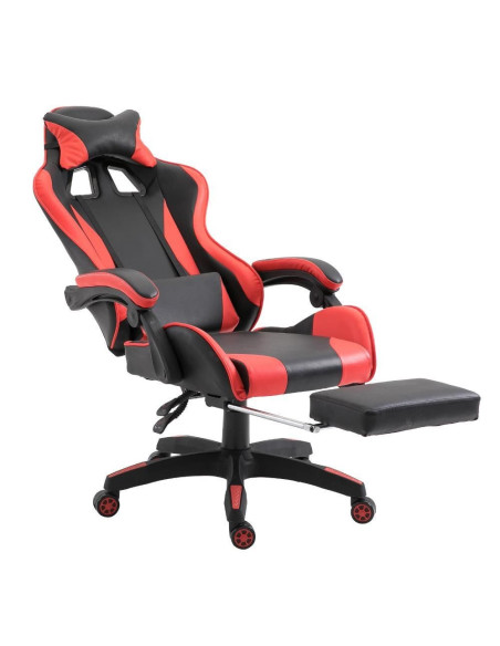 Silla de oficina para juegos AZRACE ecopiel con reposapiés silla reclinable 150°