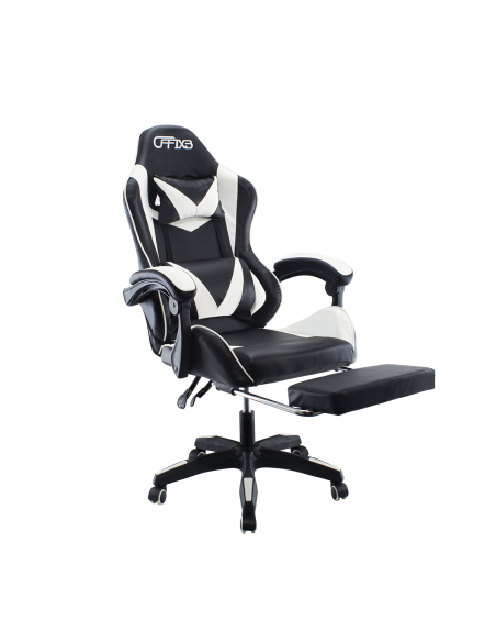 Silla de oficina para juegos AZRACE ecopiel con reposapiés silla reclinable 150°