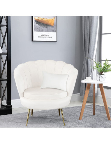 Sillón concha SOFIA terciopelo sala de estar...