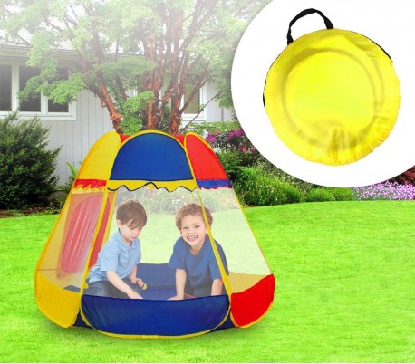 Tienda de campaña en forma de castillo con estampado de Tiovivo (105 x 125 cm) - Juego infantil de la LÍNEA CIGIOKI