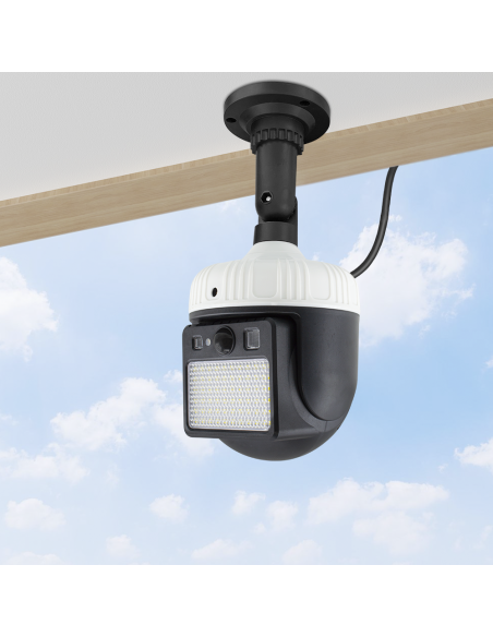 Lámpara Solar Recargable con Panel Solar, Sensor de Movimiento y Control Remoto