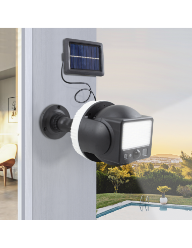 Lámpara Solar Recargable con Panel Solar,...