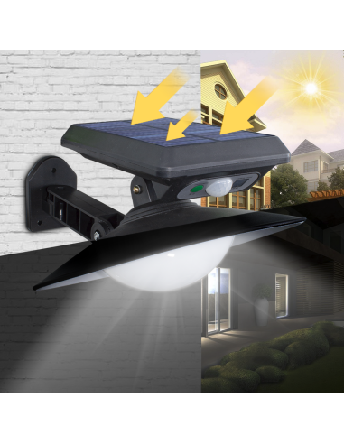 Lámpara LED Recargable panel solar IP65 con...