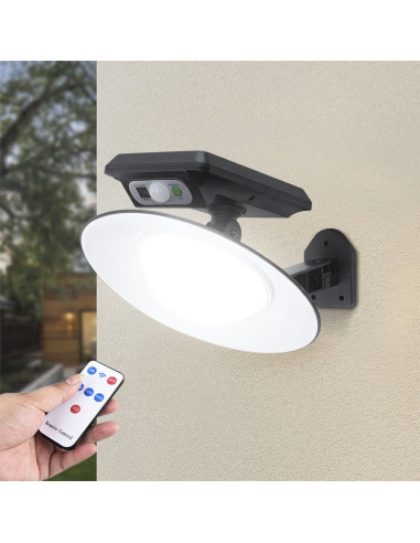 Lámpara LED Recargable panel solar IP65 con...