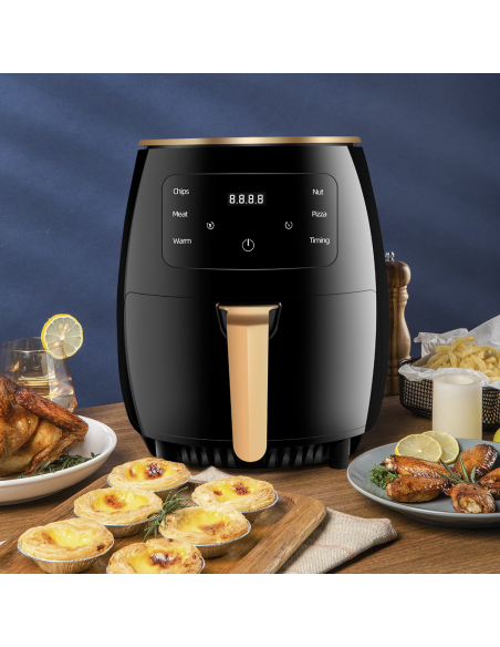 Freidora de Aire 200°C Capacidad 8L Potencia 1400W con Pantalla LCD Táctil