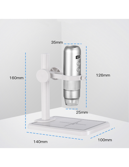 Microscopio electrónico digital Wi-Fi Q-XW06 50x 1000x Ampliación portátil