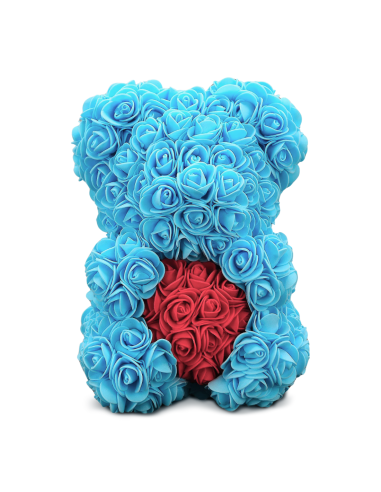 Oso de Rosas Artificiales H25cm con Envase...